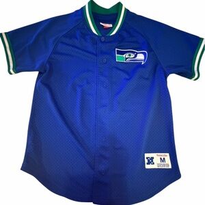 Seattle Seahawks NFL Mitchell & Ness Royal Blue Mesh Jersey Panel
